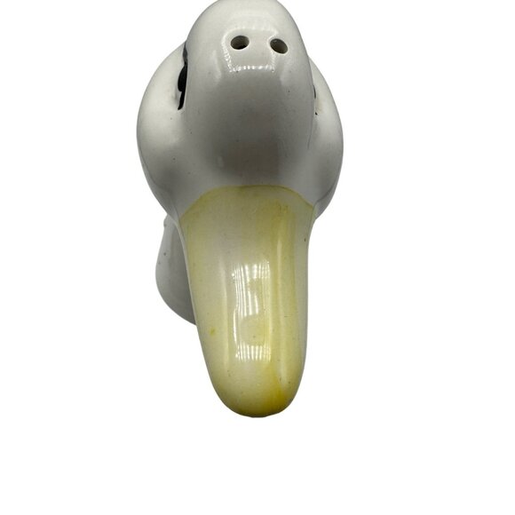 Vintage Ceramic Duck Head Salt & Pepper Shaker Set White With Yellow Bills - Picture 7 of 7